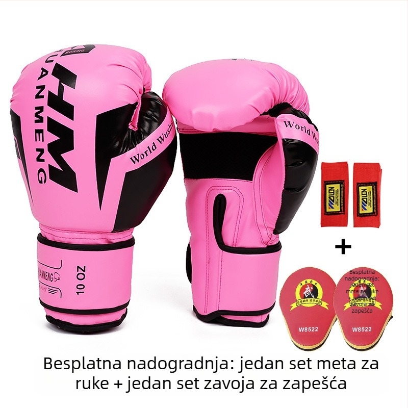 Veleprodaja boksačkih rukavica Sanda za trening boksa za odrasle i djecu, zadebljane zaštitne borbene rukavice