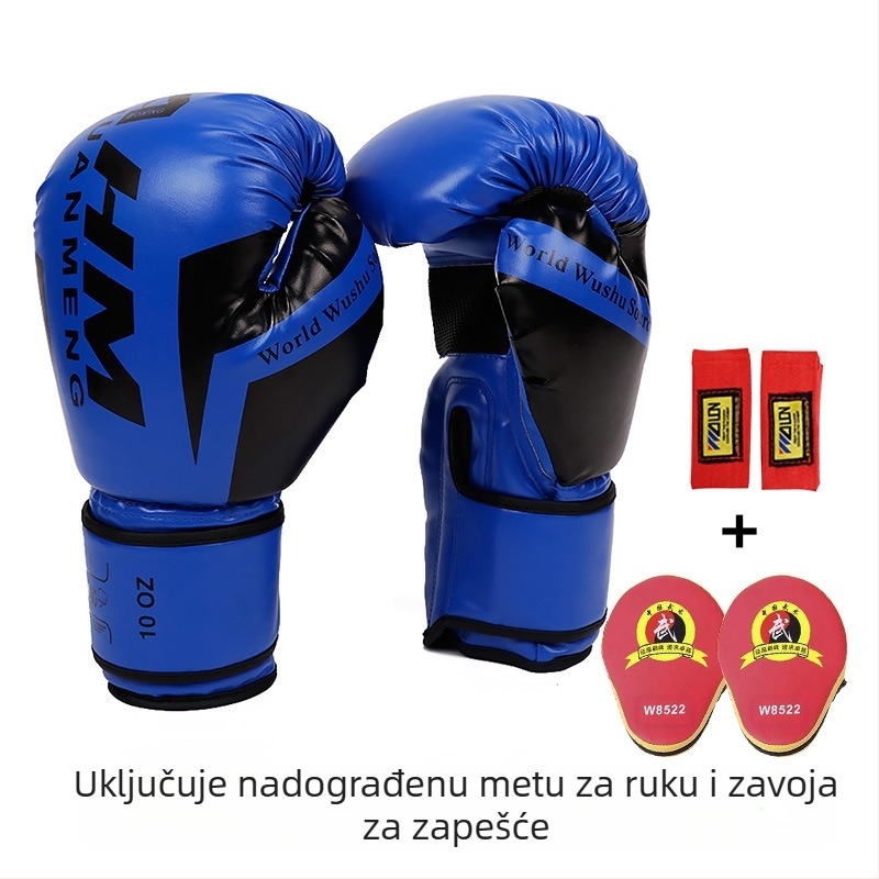 Veleprodaja boksačkih rukavica Sanda za trening boksa za odrasle i djecu, zadebljane zaštitne borbene rukavice