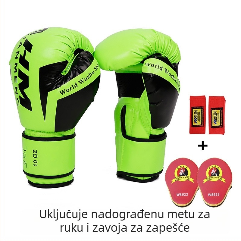 Veleprodaja boksačkih rukavica Sanda za trening boksa za odrasle i djecu, zadebljane zaštitne borbene rukavice
