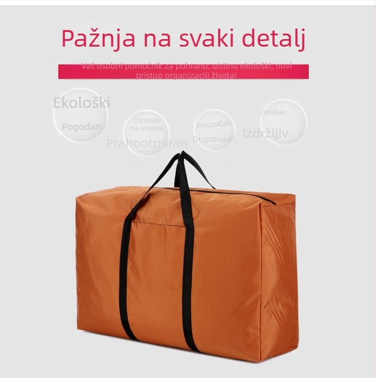 Veleprodaja spremnih zaliha velikog kapaciteta torbe za selidbu, odjeću, pohranu prekrivača, tkane torbe, jednobojne oxfordske tkanine, prijenosne torbe za prtljagu za žene