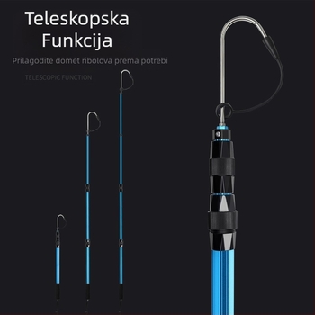 Sanle aluminijska legura sklopiva udica za ribu sidro udica za ribu morski ribolov brod za ribolov na ledu teleskopska kontrola oprema za glačanje ribe