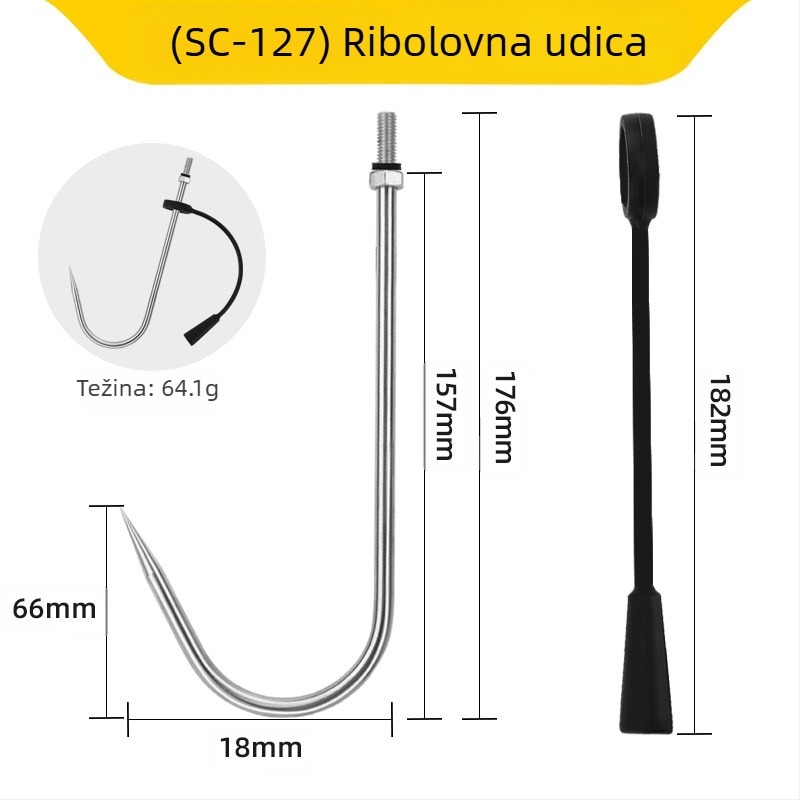 Sanle aluminijska legura sklopiva udica za ribu sidro udica za ribu morski ribolov brod za ribolov na ledu teleskopska kontrola oprema za glačanje ribe