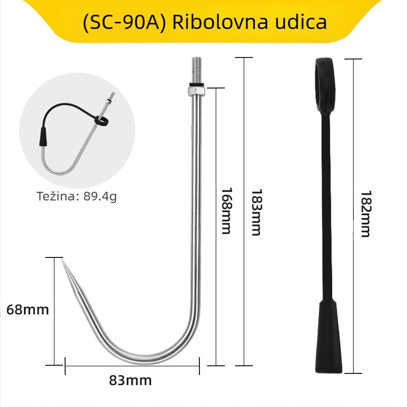Sanle aluminijska legura sklopiva udica za ribu sidro udica za ribu morski ribolov brod za ribolov na ledu teleskopska kontrola oprema za glačanje ribe