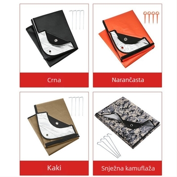 Vanjski planinski izolacijski šator, podna prostirka, netkana deka za hitne slučajeve, aluminijska folija, deka za hitne slučajeve, nebeska zavjesa za piknik, deka za hitne slučajeve spašavanja