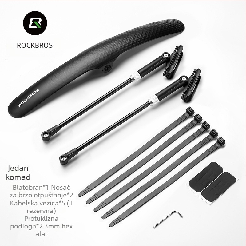 Locke Brothers blatobran za cestovni bicikl, s ravnog na cestovni, brzo rastavljajući, 700C blatne pločice, daska za uklanjanje blata i kiše