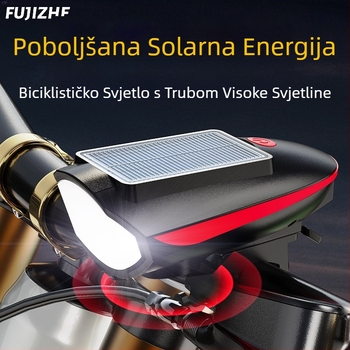Svjetiljka za bicikl, solarna lampa za trubu, USB punjiva svjetiljka za prednje svjetlo, solarna lampa za bicikl