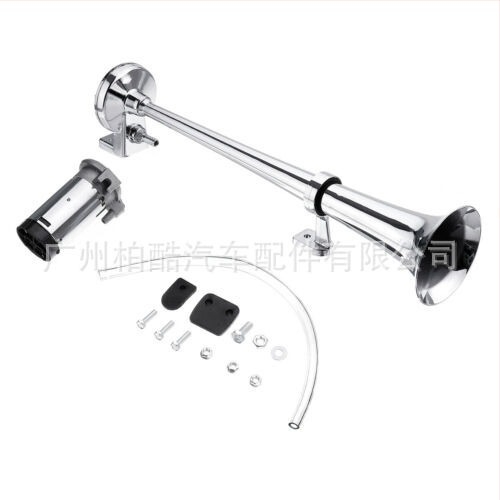 Proizvođač isporučuje 17-inčnu 450 mm 12V automobilsku zračnu sirenu s jednom cijevi, modificiranu zračnu zviždaljku, super glasnu, za montažu u automobilu