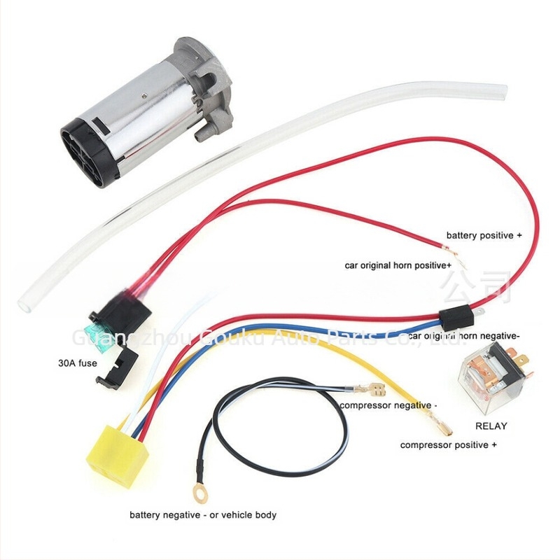 Proizvođač isporučuje 17-inčnu 450 mm 12V automobilsku zračnu sirenu s jednom cijevi, modificiranu zračnu zviždaljku, super glasnu, za montažu u automobilu