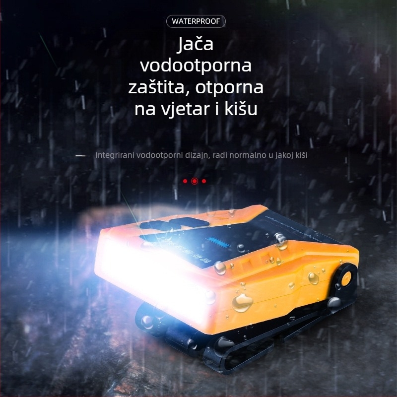 Yinnuo naglavna svjetiljka za ribolov, posebna punjiva naglavna super svijetla mini ultra lagana svjetiljka, mala noćna ribolovna indukcijska svjetiljka