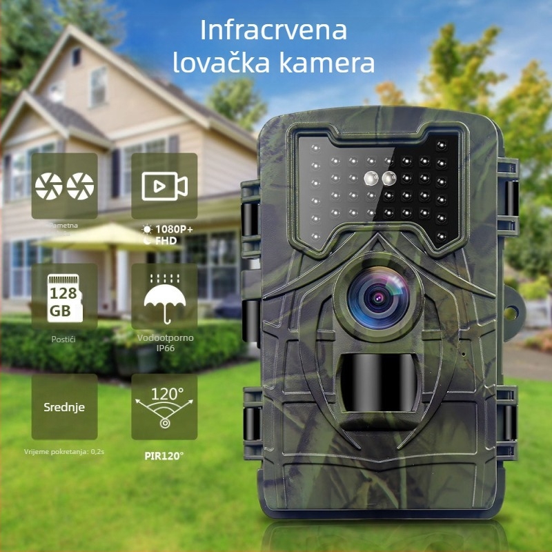 PR2000 1080P Manor infracrvena sigurnosna kamera vanjska kamera za gaženje stazama 36MP kamera