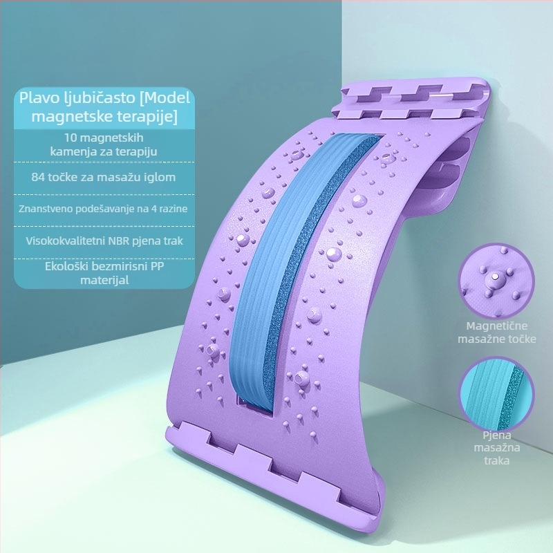Ružičasti lumbalni umirujući aparat za istezanje lumbalne trakcije, korekcija kralježnice, masaža leđa, artefaktna potpora kralježnici, vježba