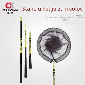 Karbonsko teleskopsko štap mreže za ribolov, duljina 2,1–3 m, ultra lagan i čvrst