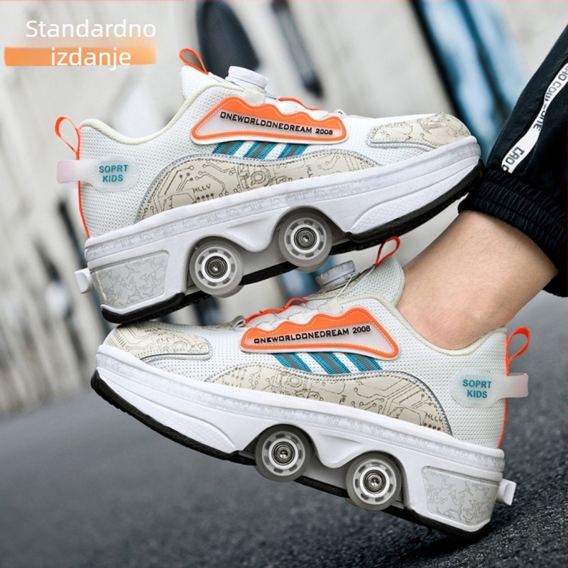 Dječje cipele za bijeg, nevidljive cipele na četiri kotača za djevojčice, skupljajuće cipele za dječake, eksplozivne cipele za hodanje, nove dječje kotačiće za odrasle za učenike osnovnih škola