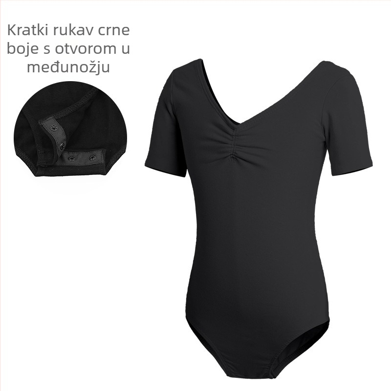 Dječja plesna odjeća, Ženski ljetni bodi kratkih rukava, Odjeća za ispite iz baletne gimnastike za djevojčice, Odjeća za vježbanje kineskog plesa