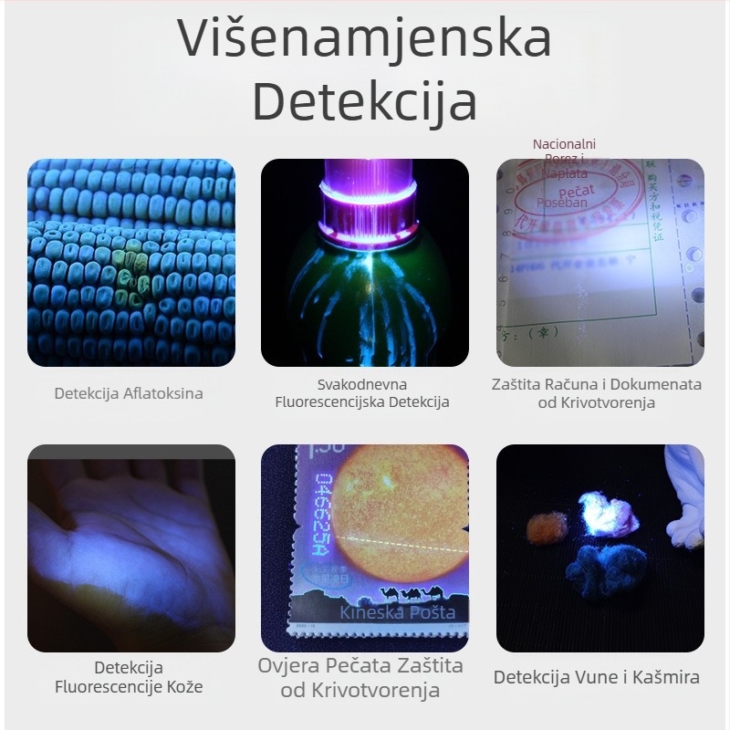 365 ultraljubičasta svjetiljka ljubičasta novčanica kovanica duhan i alkohol protiv krivotvorenja fluorescentna 80W identifikacijska posebna ljubičasta lampa SV74