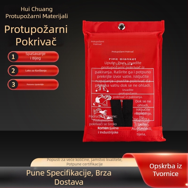 Protivpožarna deka od staklenih vlakana Protivpožarna deka za bijeg Deka za hitne slučajeve Kućanska komercijalna protupožarna deka Posebna tvornička opskrba