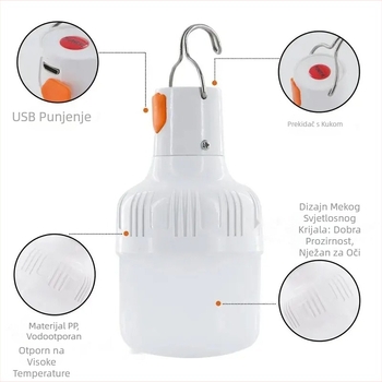 Prekogranično prijenosno svjetlo za kampiranje s kukom, višenamjensko svjetlo za astigmatizam, meko svjetlo, alat za popravak štanda