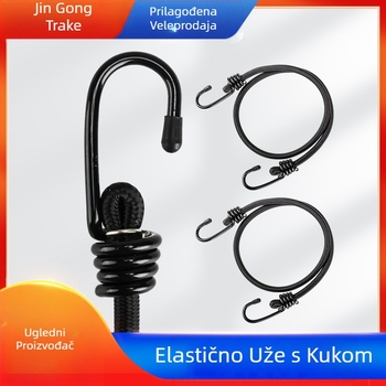 Elastično elastično elastično uže s kukom za vezivanje motocikla Elastično uže za prtljagu od poliestera lateksa na zalihi veleprodaja