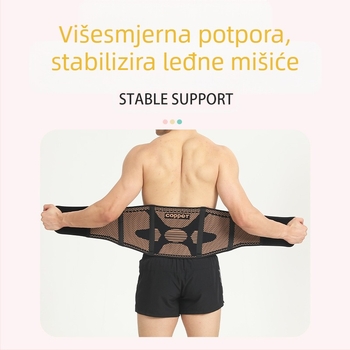 Zaštita struka od bakrenih iona, novi stroj za ravno pletenje, tkana potpora za zaštitu struka, pleteni prozračni odvojivi remen pod tlakom, izravna prekogranična opskrba