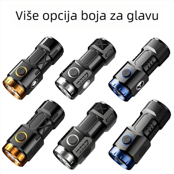 Mini svjetiljka, snažno svjetlo, višenamjenska, prijenosna vanjska, dugog dometa, punjiva, dugotrajna, LED, magnetska, usisna, mala, cob
