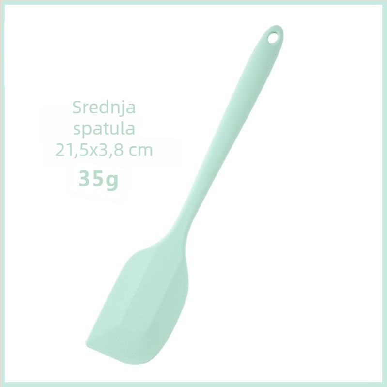 Silikonska strugalica na zalihi, silikonska otporna na visoke temperature, lopatica za struganje kreme za torte, kućanski integrirani alat za pečenje