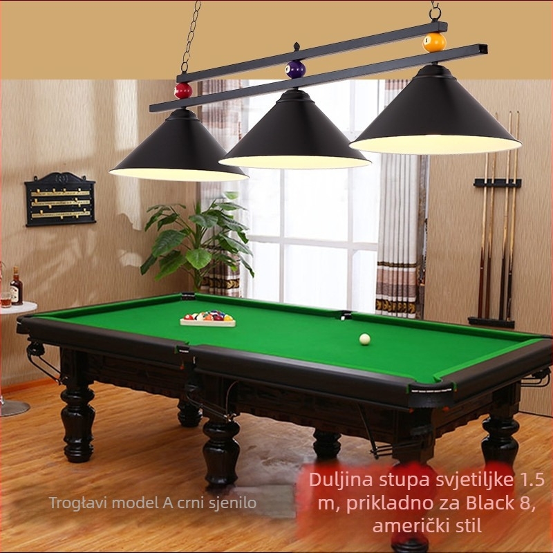 Bilijar lampa Biljarski luster Crni 8 Biljarski luster Biljarski stol Posebna lampa Američka Kineska Crna 8 Bilijar lampa