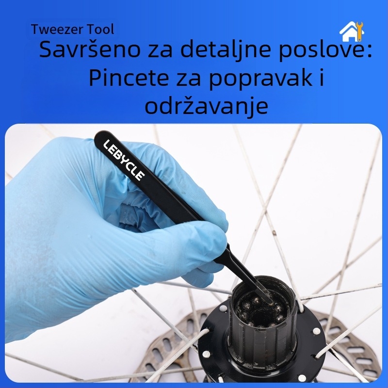 Set zdjela za bicikl, središnja osovina, glavčina, baza tornja, Jack kuglični ležaj, brtveni prsten, rastavljanje i održavanje, pinceta, alat