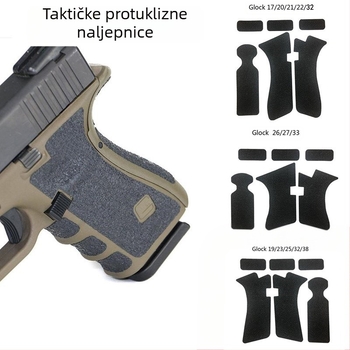 Prekogranična vruća rasprodaja Gumene matirane protuklizne naljepnice Glock Grip Protuklizne naljepnice Traka za omatanje gripa Glock