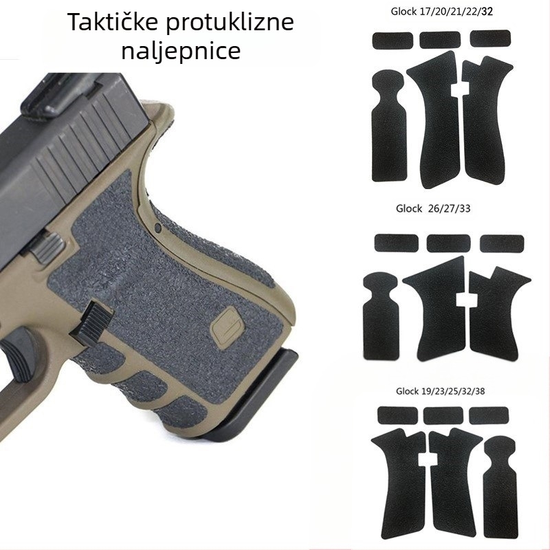 Prekogranična vruća rasprodaja Gumene matirane protuklizne naljepnice Glock Grip Protuklizne naljepnice Traka za omatanje gripa Glock
