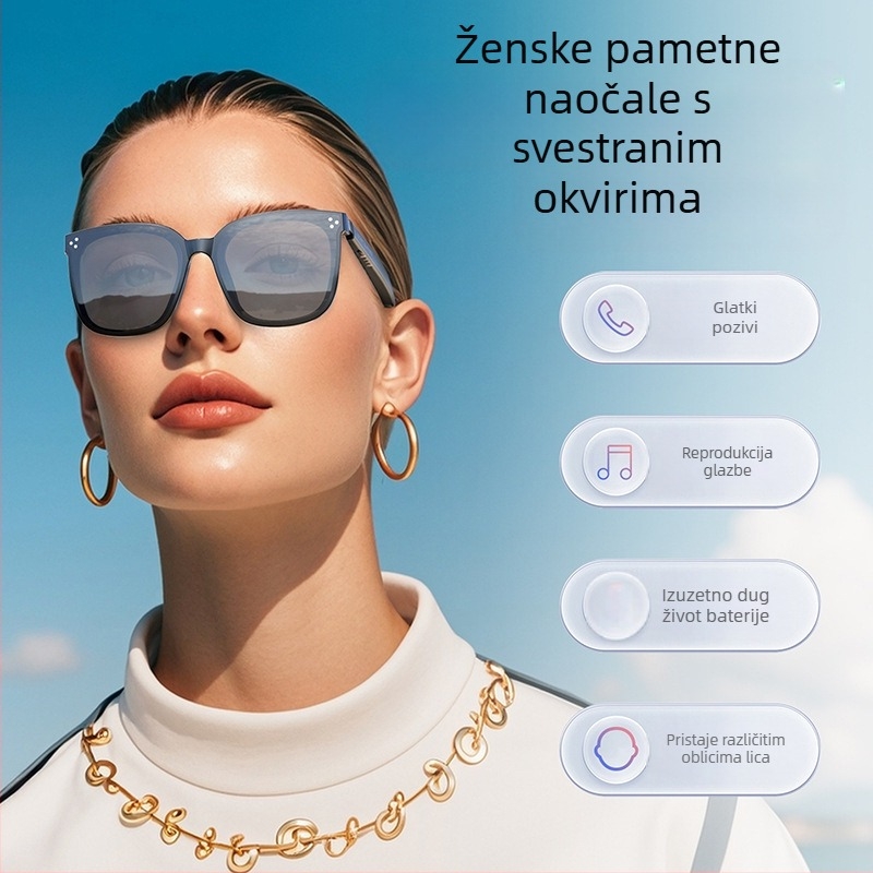 Nove pametne naočale za sunce, anti-ultraljubičaste sunčane naočale, pametne naočale crne tehnologije, mogu razgovarati i slušati glazbu