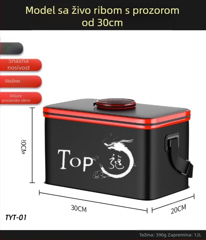 Kanta za živu ribu, kanta za ribolov, višenamjenska sklopiva kanta, kanta za zaštitu ribe, zadebljana kutija za ribu, kanta za ribolov, veleprodaja kutije za ribolov