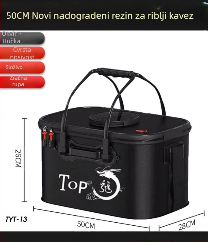 Kanta za živu ribu, kanta za ribolov, višenamjenska sklopiva kanta, kanta za zaštitu ribe, zadebljana kutija za ribu, kanta za ribolov, veleprodaja kutije za ribolov