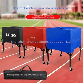 Tvornica aluminijskih kolica za košarku, kolica za pohranu lopti, sklopiva prijenosna kolica za unutarnji i vanjski trening