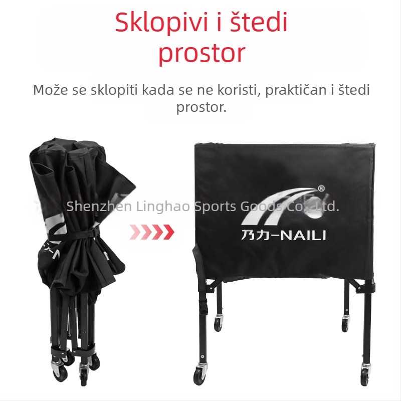 Tvornica aluminijskih kolica za košarku, kolica za pohranu lopti, sklopiva prijenosna kolica za unutarnji i vanjski trening