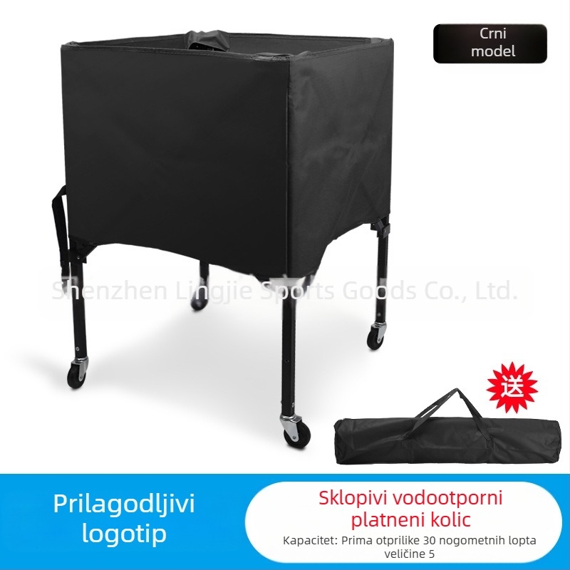 Tvornica aluminijskih kolica za košarku, kolica za pohranu lopti, sklopiva prijenosna kolica za unutarnji i vanjski trening