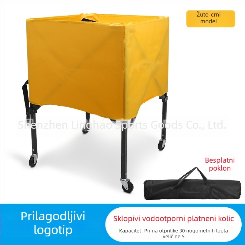 Tvornica aluminijskih kolica za košarku, kolica za pohranu lopti, sklopiva prijenosna kolica za unutarnji i vanjski trening