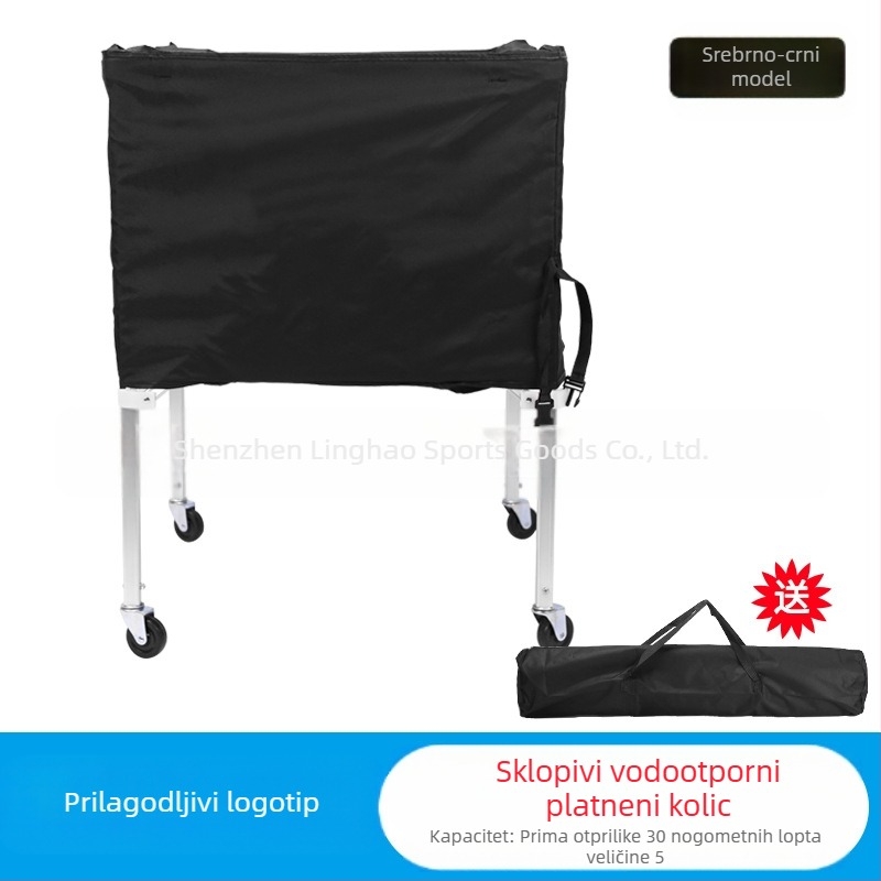 Tvornica aluminijskih kolica za košarku, kolica za pohranu lopti, sklopiva prijenosna kolica za unutarnji i vanjski trening