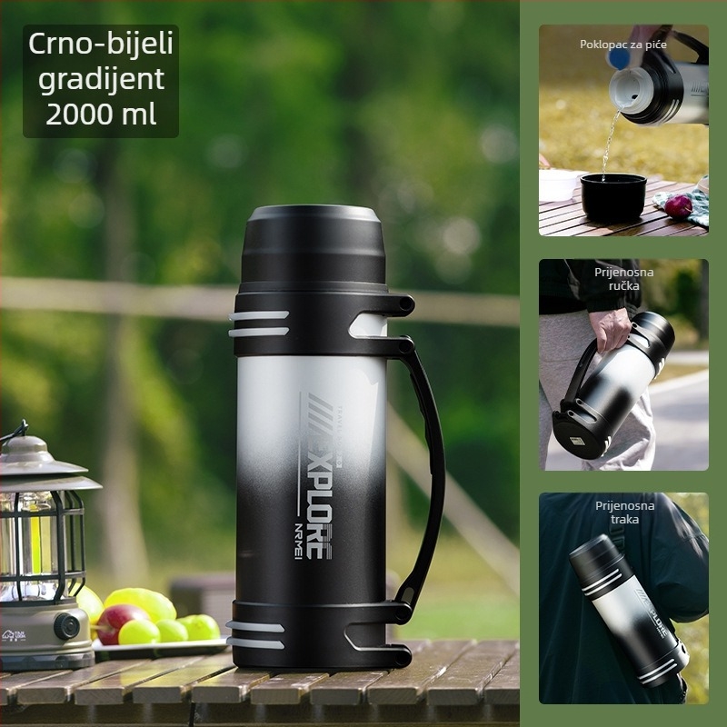 Enme termosica za muškarce, velika termosica velikog kapaciteta, kuhalo za vodu za vanjsku upotrebu, novo 316 auto kuhalo za vodu, boca za toplu vodu