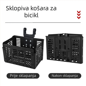 Košara za bicikl West Rider, sklopiva košara, košara s brzim otpuštanjem, polica, prijenosna košara za povrće, pribor za vožnju