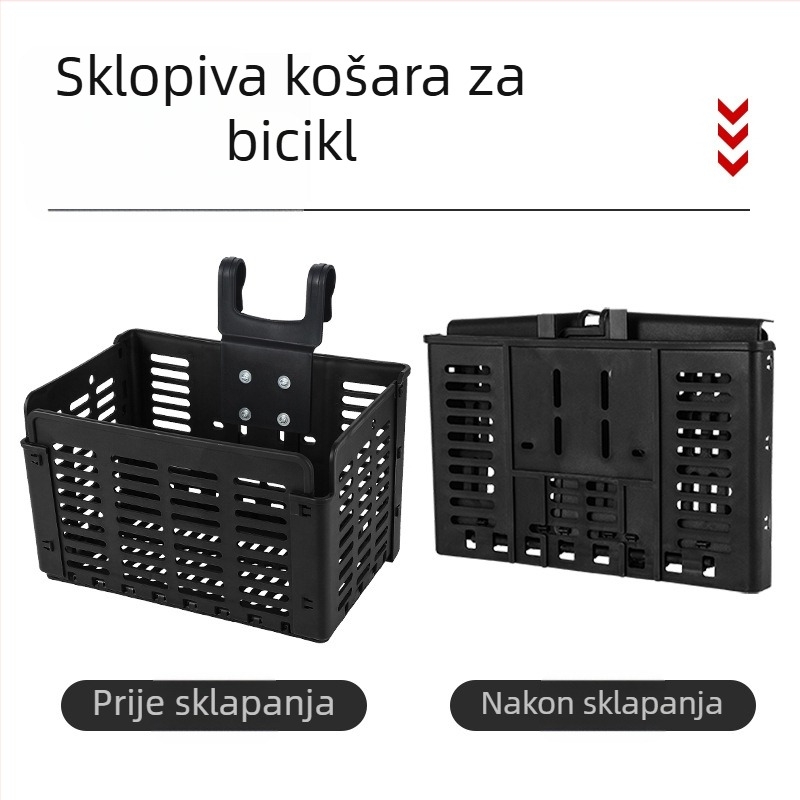 Košara za bicikl West Rider, sklopiva košara, košara s brzim otpuštanjem, polica, prijenosna košara za povrće, pribor za vožnju