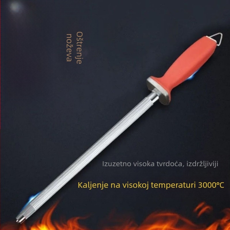 Njemački visokokvalitetni štapić za oštrenje noževa ultra-finog zrna, mesarski profesionalni štapić za blokiranje noževa od volframovog čelika, štapić za oštrenje kućnih kuhinjskih noževa