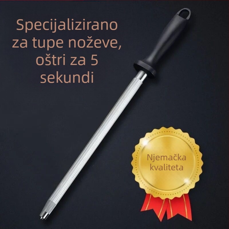 Njemački visokokvalitetni štapić za oštrenje noževa ultra-finog zrna, mesarski profesionalni štapić za blokiranje noževa od volframovog čelika, štapić za oštrenje kućnih kuhinjskih noževa