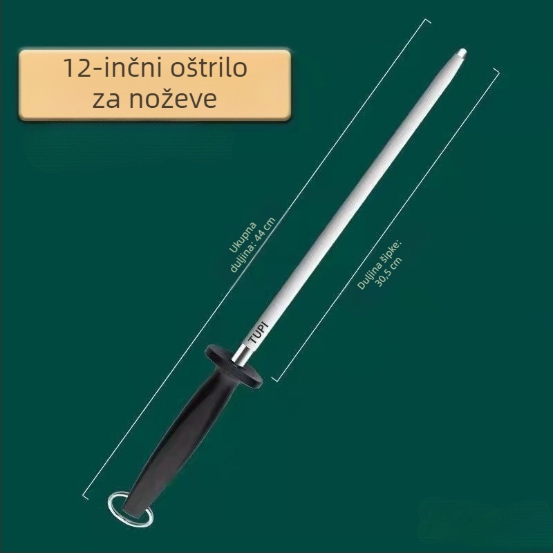Njemački visokokvalitetni štapić za oštrenje noževa ultra-finog zrna, mesarski profesionalni štapić za blokiranje noževa od volframovog čelika, štapić za oštrenje kućnih kuhinjskih noževa