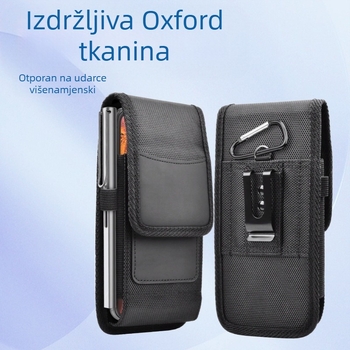 Pogodno za iPhone15 Vertikalna PRO kožna futrola Card Oxford tkanina Najlonska tkanina Remen Mobitel Torba za struk