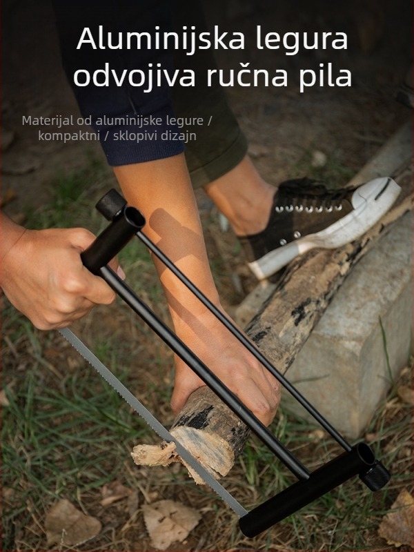 Vanjska višenamjenska ručna pila, prijenosni alat za kampiranje i roštilj, brzo sklopiva pila, ručna pila Wild Wood
