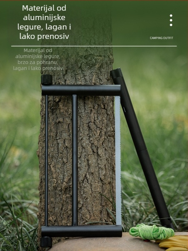 Vanjska višenamjenska ručna pila, prijenosni alat za kampiranje i roštilj, brzo sklopiva pila, ručna pila Wild Wood