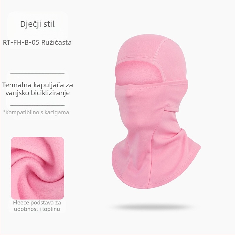 Ruidong prekogranična topla pokrivala za glavu za motocikl, flis kapa za cijelo lice, vjetrootporna i hladnootporna maska za vanjsku upotrebu, šal za zaštitu lica