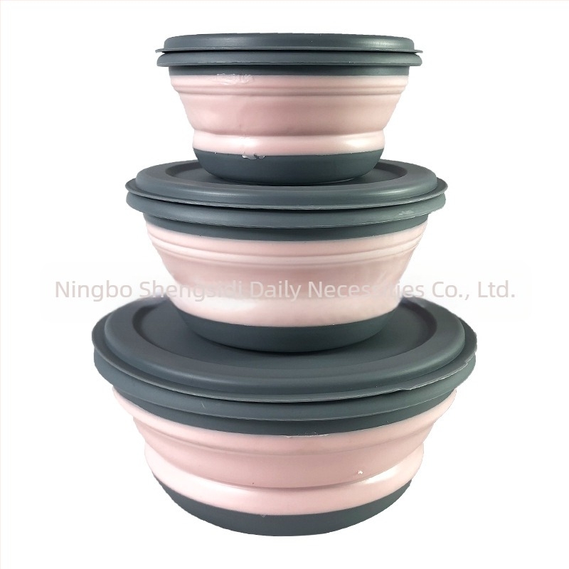 Sklopivi set zdjela Dead Mage za putovanja, vanjska zdjela za pohranu, tri zdjele, dječja zdjela, kutija za ručak, sklopiva zdjela