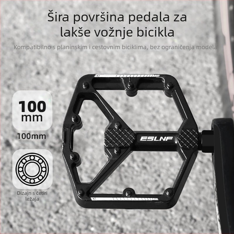 Eslnf pedale za bicikle za brdske i cestovne bicikle, pedale od aluminijske legure, neklizajuće, brzo otpuštanje, dvostruki Du ležaj, šarene
