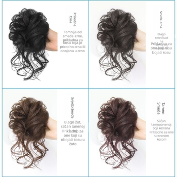 Europski i američki prstenovi za perike, moderne torbice za kosu, kuglaste trake za glavu, prirodno pahuljaste i neuredne pletenice za dugu bradu, perike, prstenovi za kosu s repom